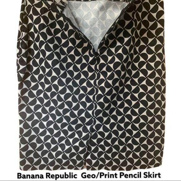 Banana Republic Geometric Print Pencil Skirt Size 6 - Picture 6 of 8